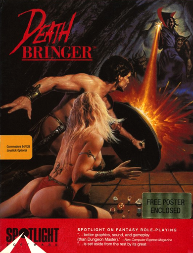 Deathbringer box art for Commodore 64